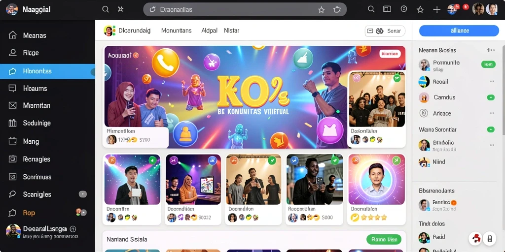 Fitur komunitas yang memungkinkan interaksi antar pemain.