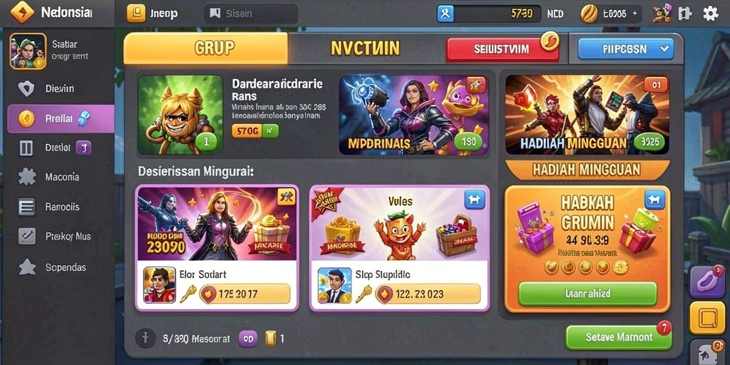 Tangkapan layar dari misi menantang dalam game.
